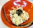 ふぐ白子と季節の野菜天プラ